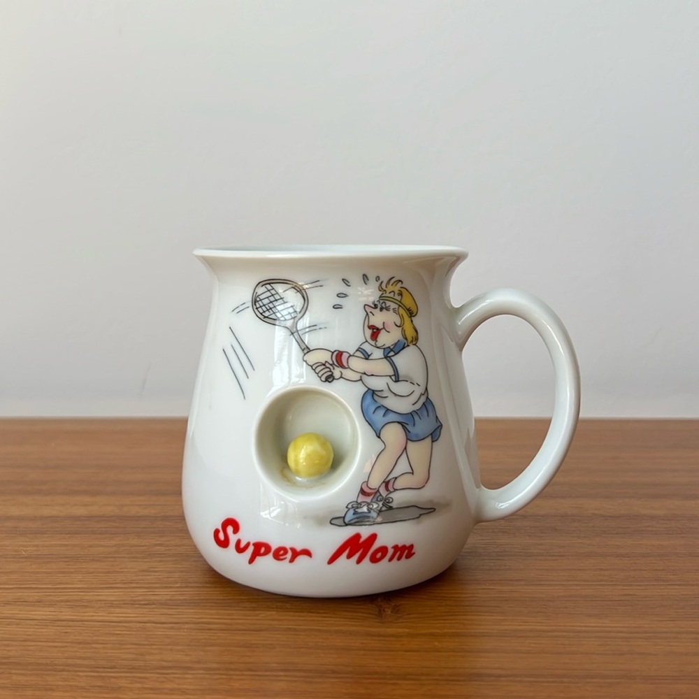 Vintage Super Mom Tennis Mug